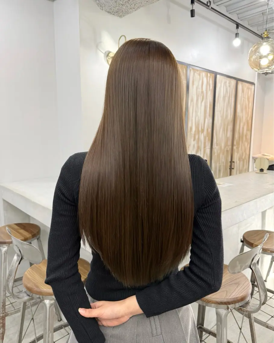 ロング カラー ブラウンカラー ヘーゼル 髪質改善 トリートメント カット ヘアカラー トリートメント 韓国ヘア🫧 KAZUTOのヘアスタイル