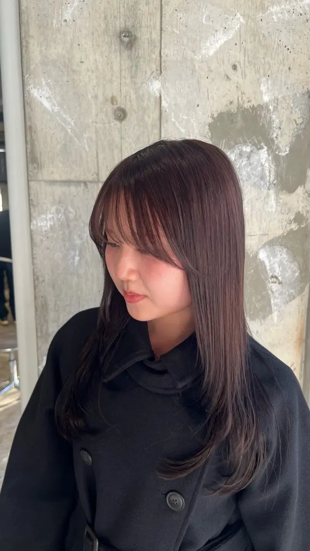 ロング ヘアカラー トリートメント piilo/ 岩花梨乃のヘアスタイル
