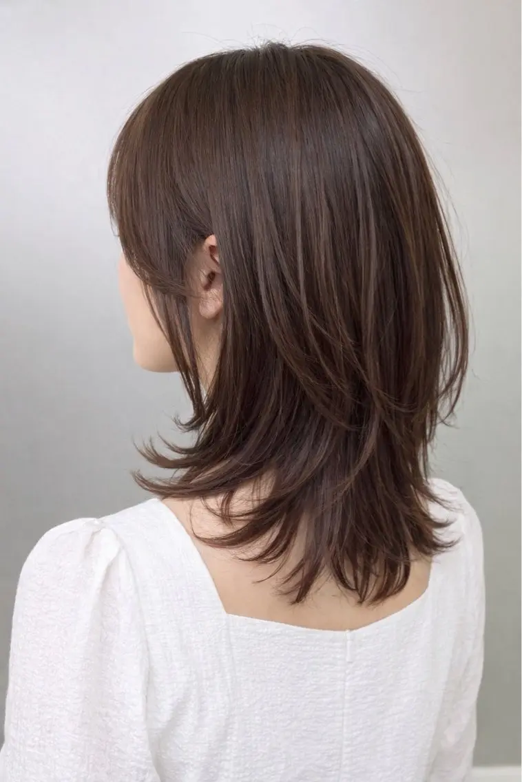 ミディアム ミディアムレイヤー レイヤーカット 似合わせカット⌇ヘア セット⌇A i‎🤍のヘアスタイル