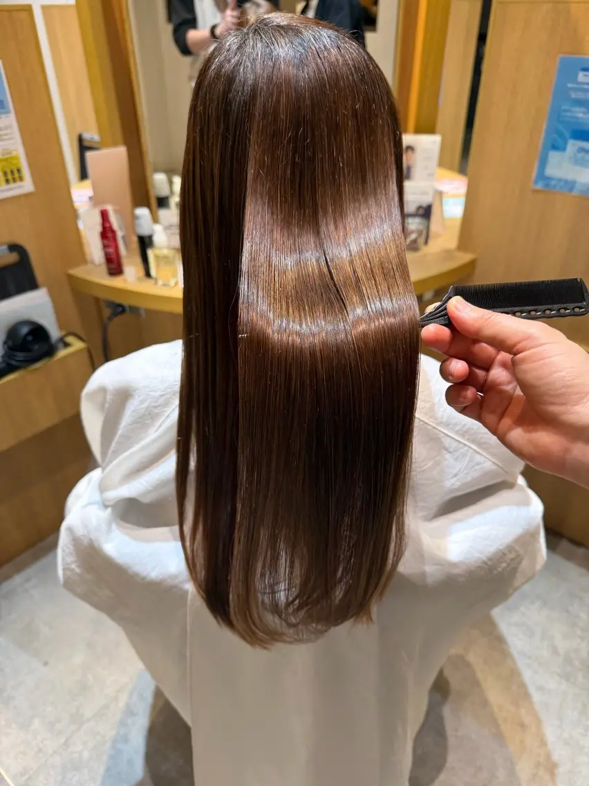 セミロング カラー ブラウンカラー ナチュラルブラウン 田中 望夢のヘアスタイル