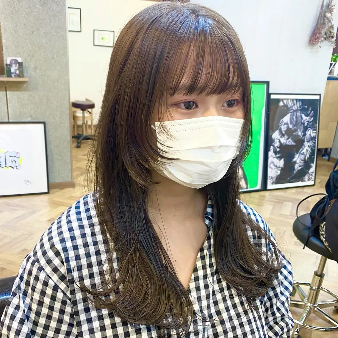 ロング カラー パーマ ヘアアレンジ メンズ キッズ ネイル マツエク・マツパ 前川 朋香のヘアスタイル
