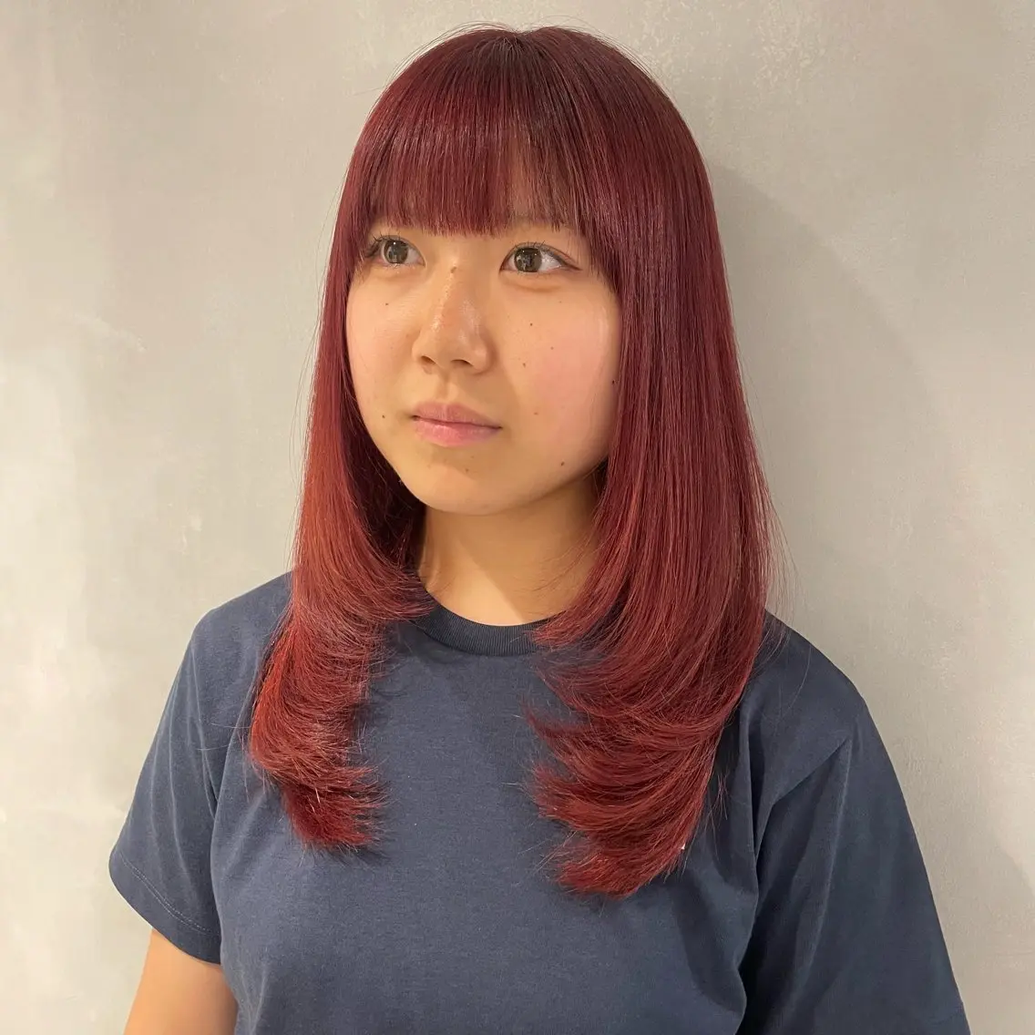 ミディアム カラー ヘアアレンジ ヘアカラー 🎀レイヤー 透明感 カラーyuuri🎀のヘアスタイル