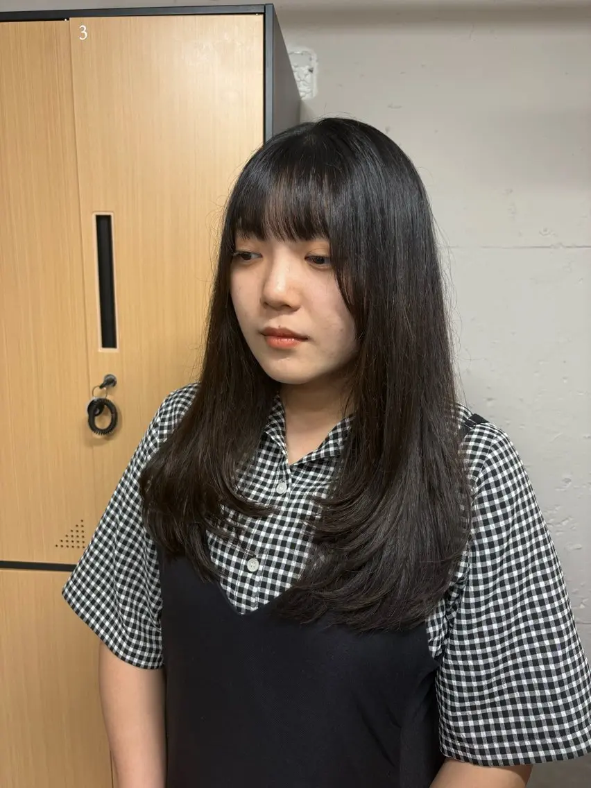 セミロング カット トリートメント tokute 中野真咲🐺のヘアスタイル