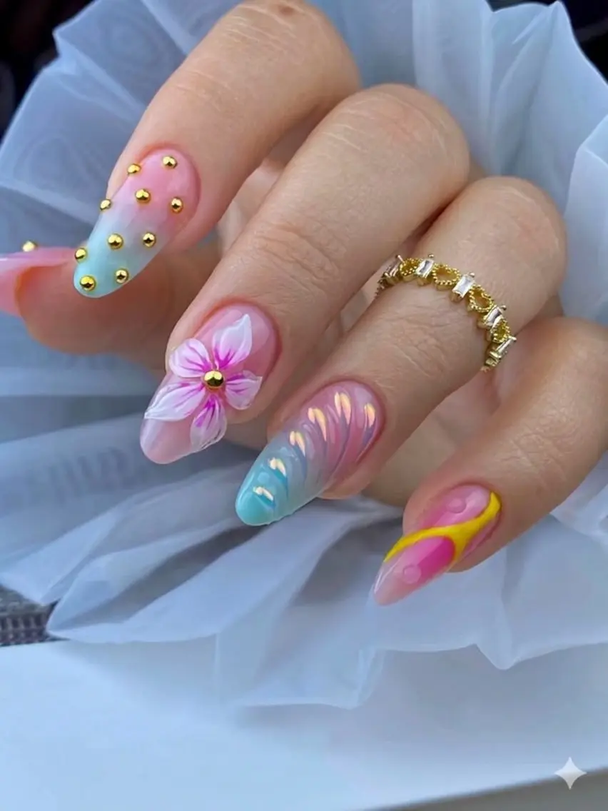 ネイル アートネイル ジェルネイル 韓国ネイル ニュアンスネイル 夏ネイル ハンドネイル Umee Nailのネイルデザイン