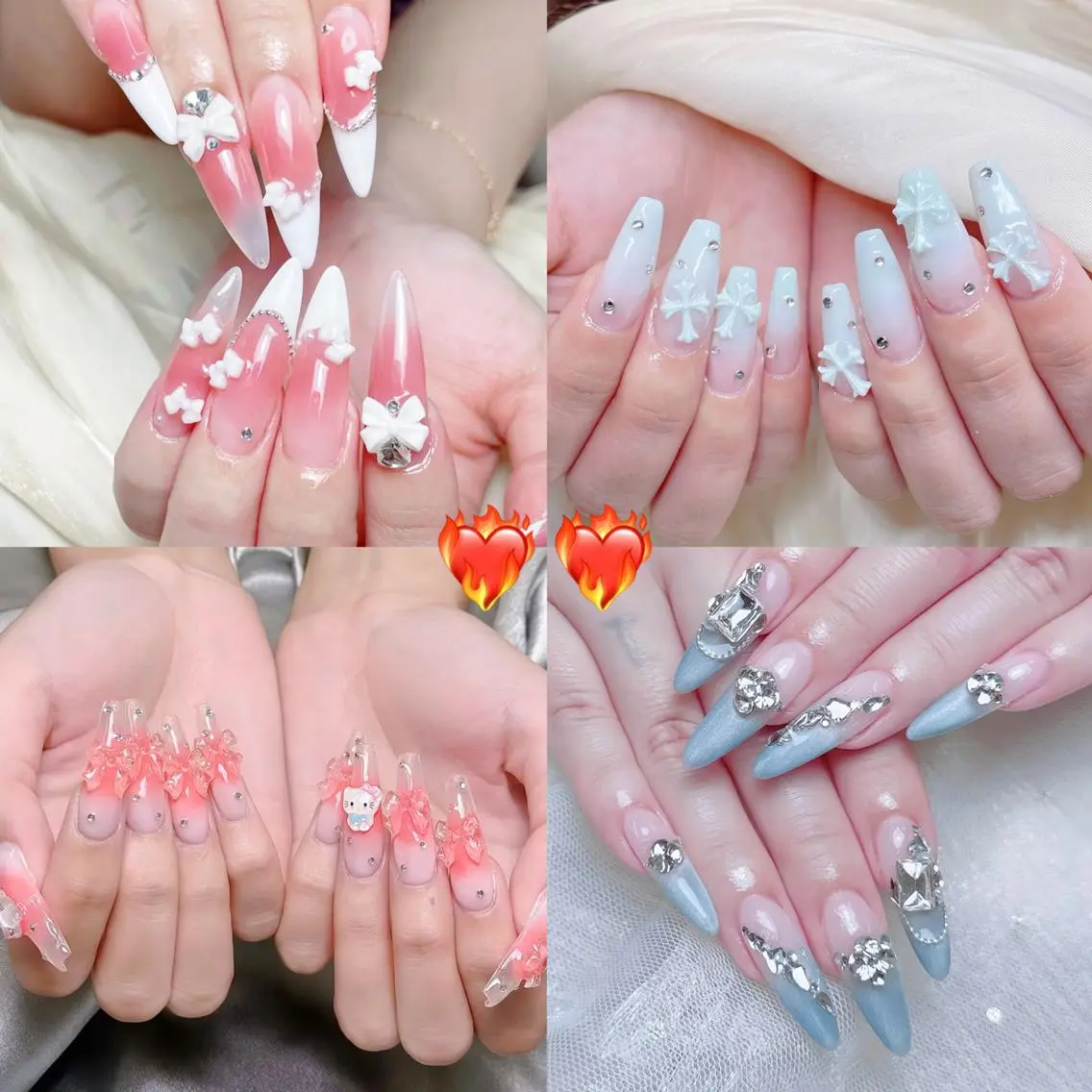 🩵🫧【チップ長さだし】120分持ち込みデザイン❤️🔥❤️🔥の写真