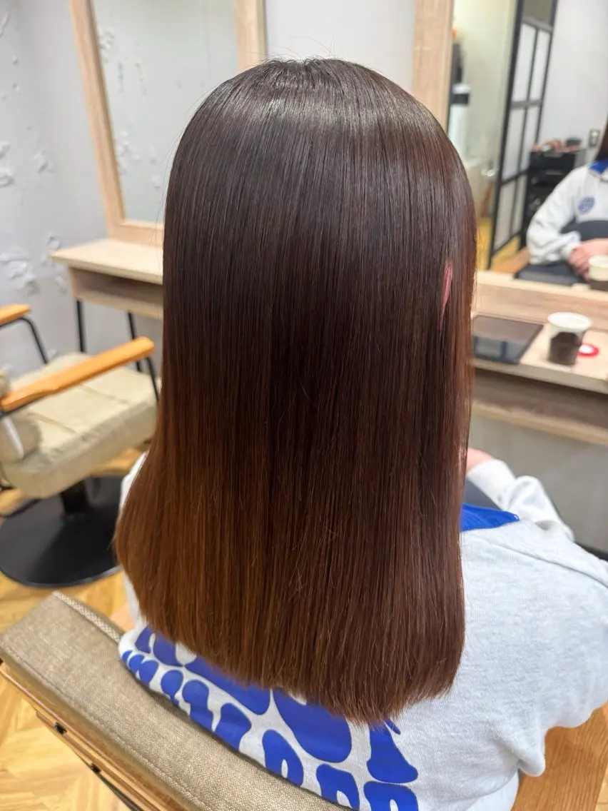 ミディアム パーマ カット トリートメント ハイライト/透明感 カラー🏝️あんじゅのヘアスタイル