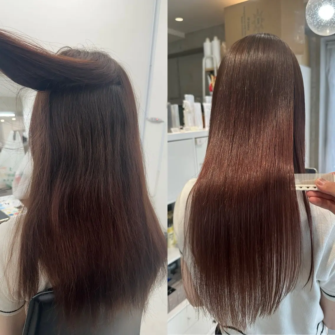 ロング 縮毛矯正 山崎結菜 髪質改善💎のヘアスタイル
