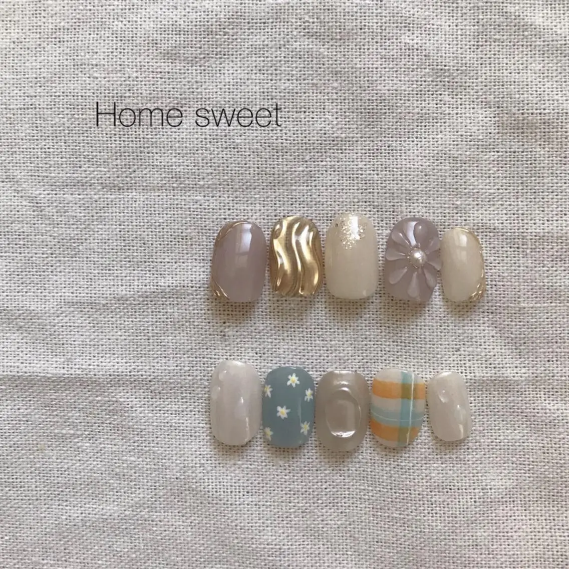 ネイル アートネイル ショートネイル. Home sweetのネイルデザイン