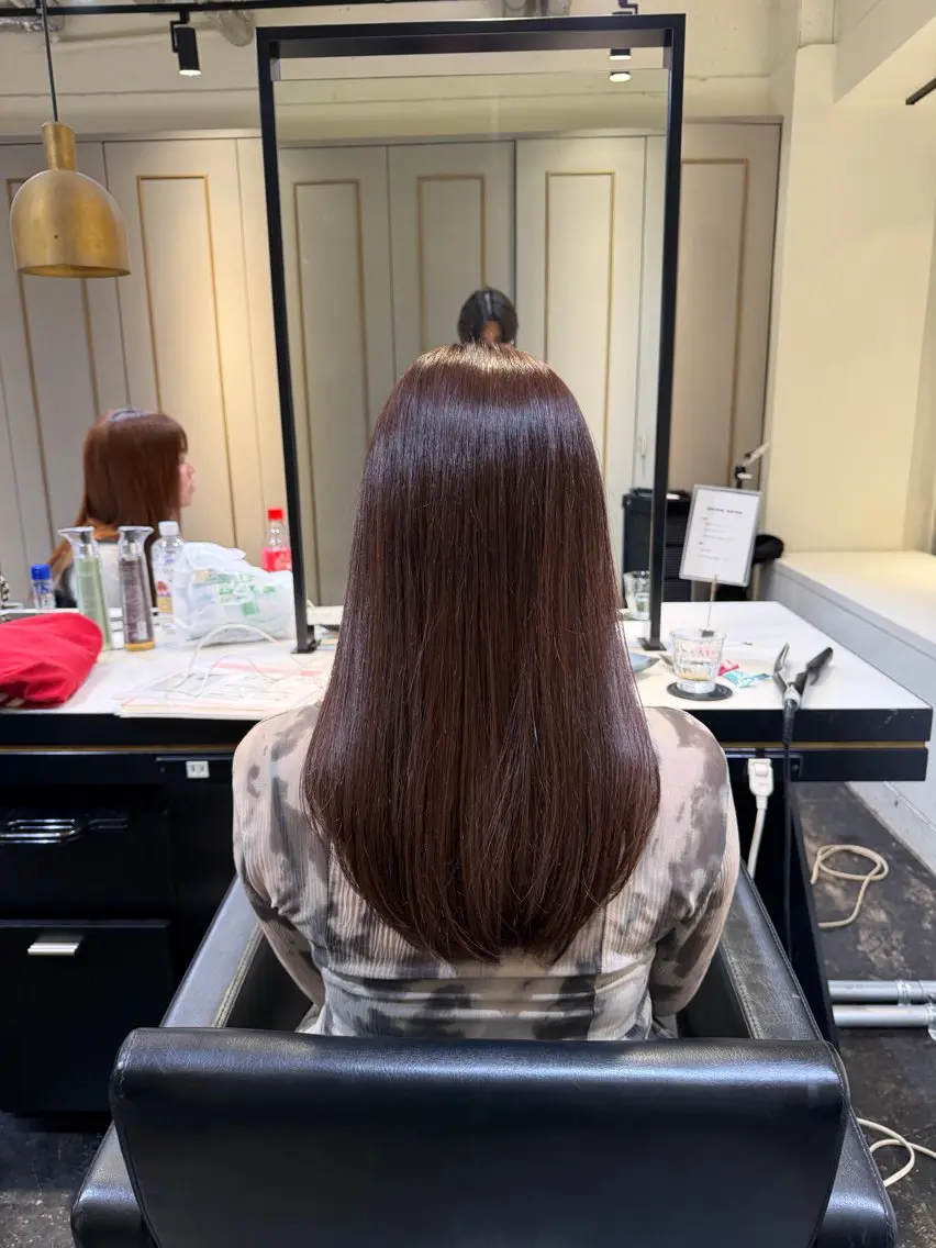 セミロング 縮毛矯正 トリートメント 髪質改善✨💫 中島淳成のヘアスタイル
