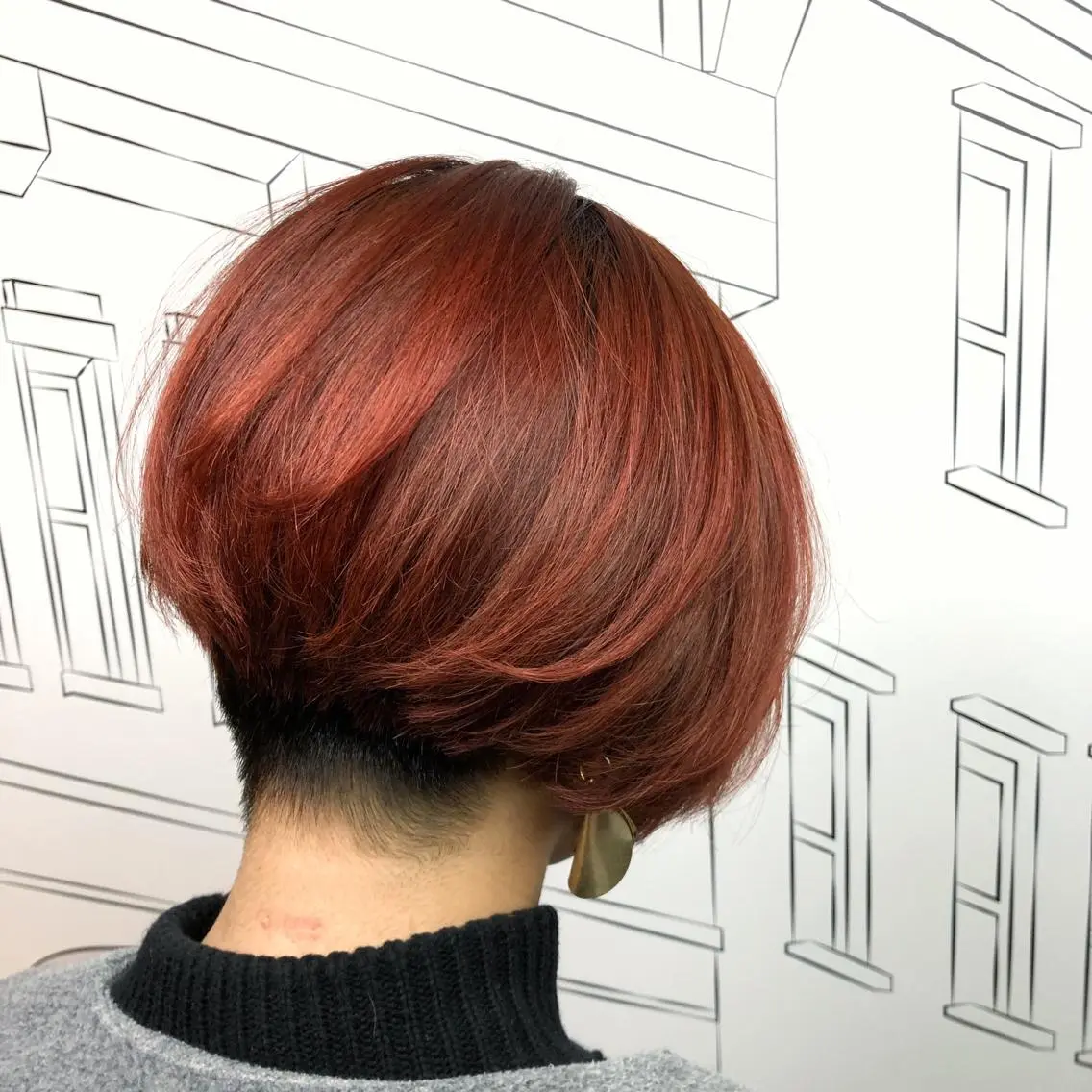ショート カラー オレンジ レイヤー⭐️カラー ⭐️平川雅史のヘアスタイル