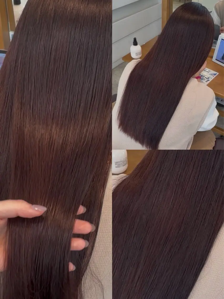 ロング カラー ピンクカラー トリートメント ヘアカラー トリートメント 透明感カラー/ 韓国ヘア/ふうかのヘアスタイル