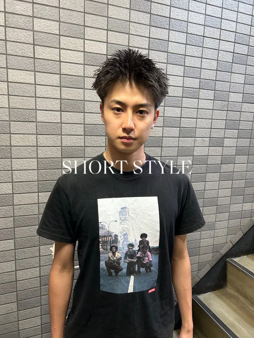 ショート パーマ メンズ メンズブリーチ メンズハイライト メンズインナーカラー メンズパーマ プードルパーマ 💈メンズ短髪特化 ✂︎伊藤大輝💈のヘアスタイル