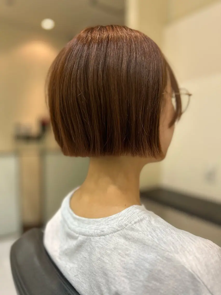 ショート カラー ブラウンカラー オレンジ オレンジブラウン ショートヘア 加藤 大波のヘアスタイル