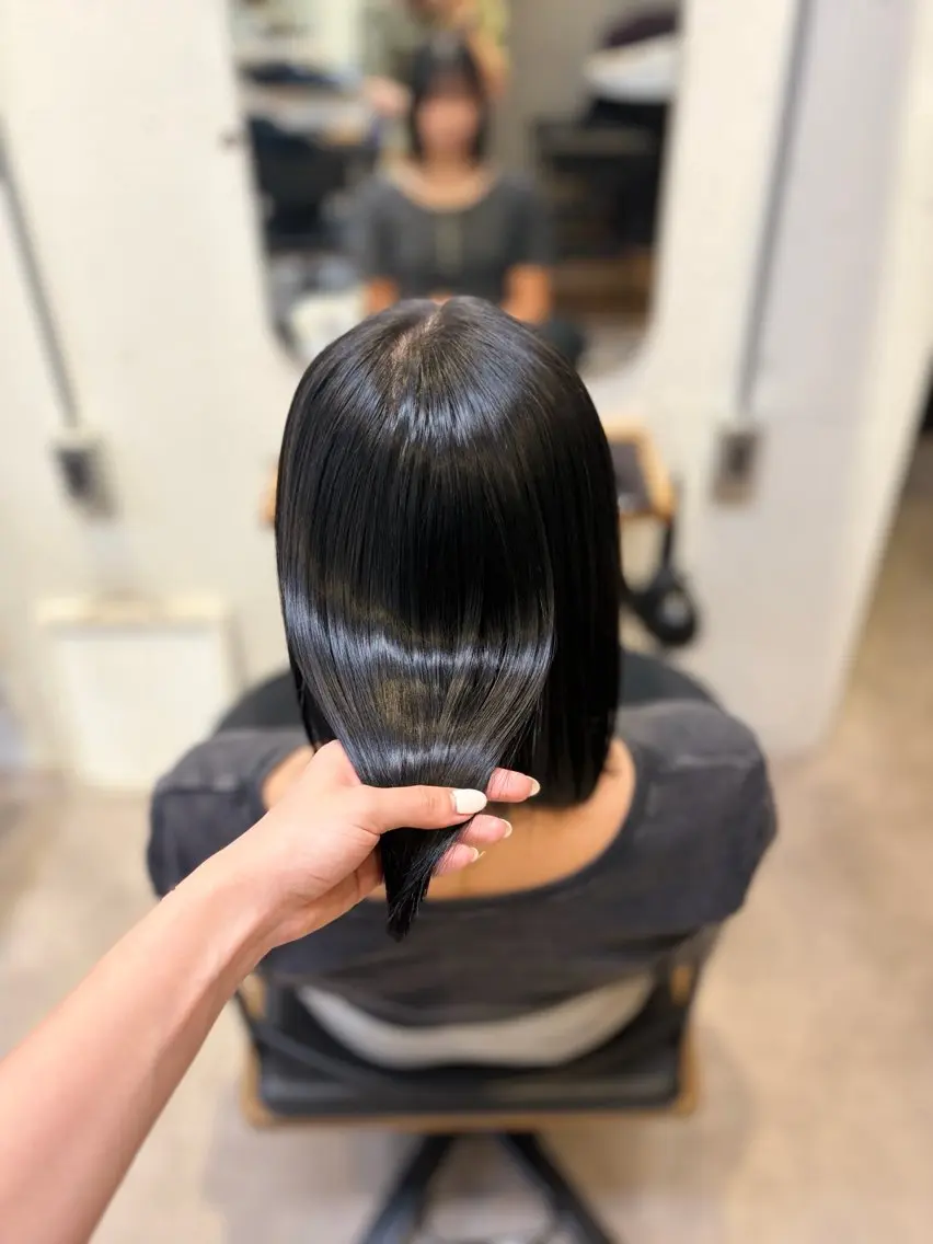 ミディアム カラー 縮毛矯正 ヘアカラー 縮毛矯正 透明感うる艶カラー ¦コユキ🫧💞のヘアスタイル
