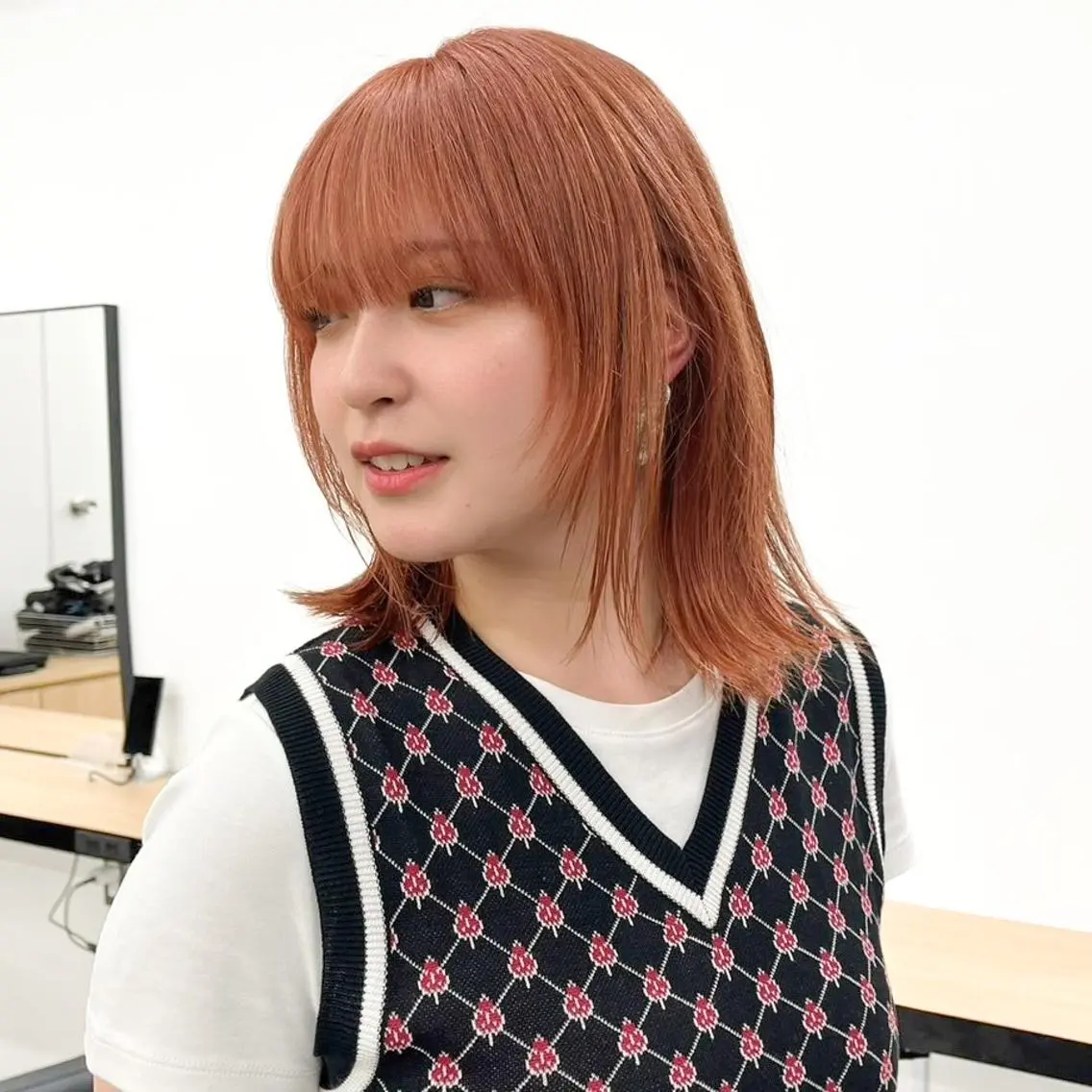 ショート カラー ボブパーマ/縮毛矯正 /かわいい/せき🫧のヘアスタイル