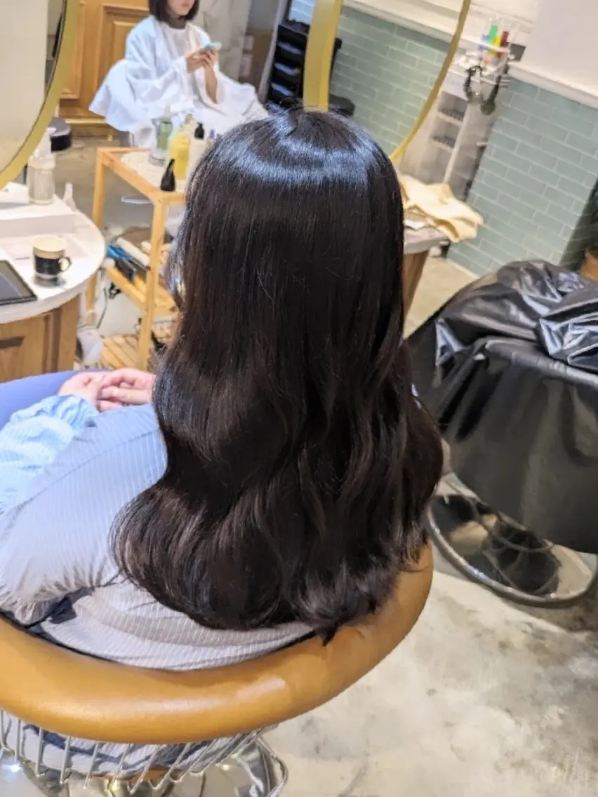 ロング カット ヘアカラー トリートメント 縮毛矯正/レイヤー 💎やまもとちひろのヘアスタイル