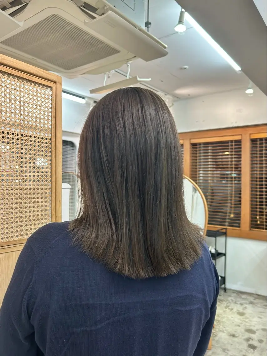 ミディアム ヘアカラー トリートメント ヘッドスパ 🪷立川/ニュアンス 透明感/菜々子🐏のヘアスタイル