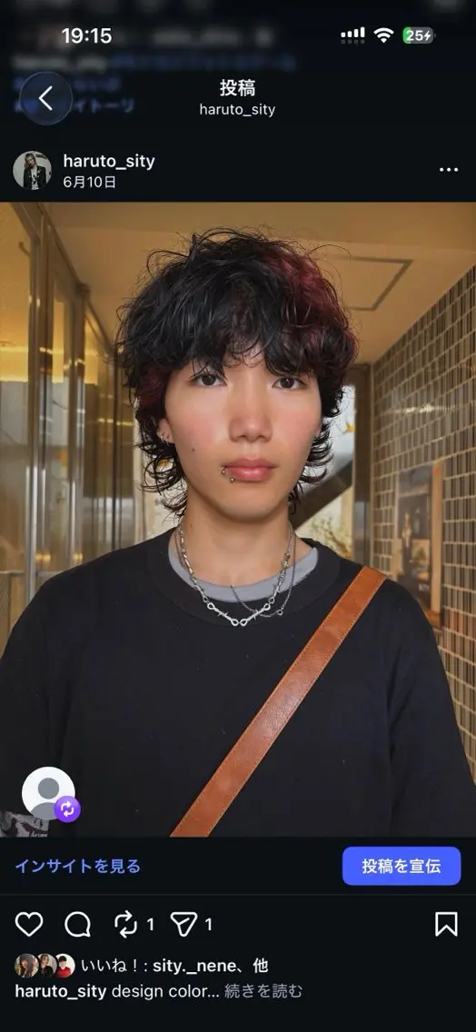 ショート カラー デザインカラー 中野 晴登のヘアスタイル