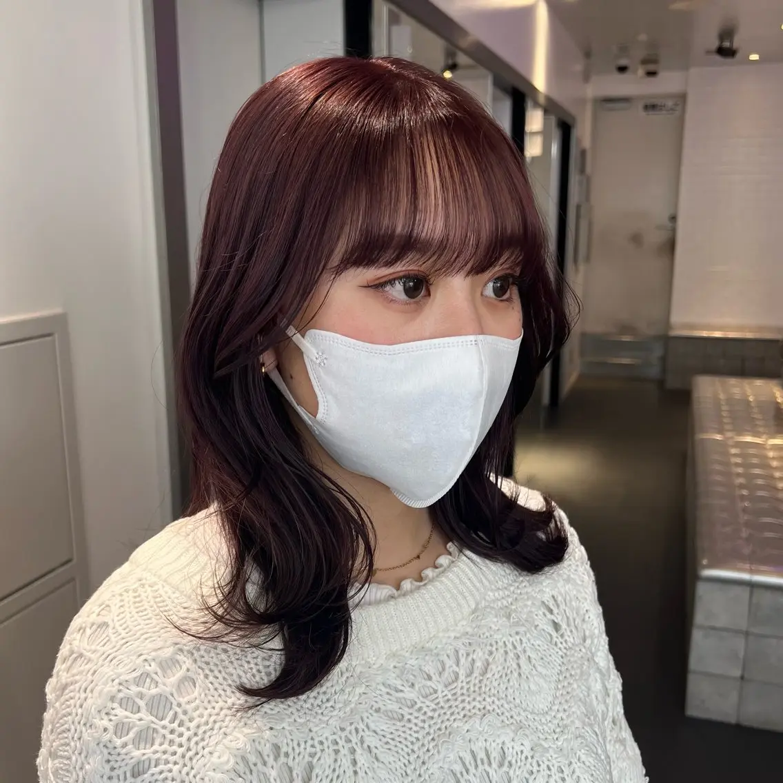 カラー ラベンダーカラー ピンクカラー ピンクラベンダー 🌼動き×透明感🩵 ハイトーン/ナナのヘアスタイル