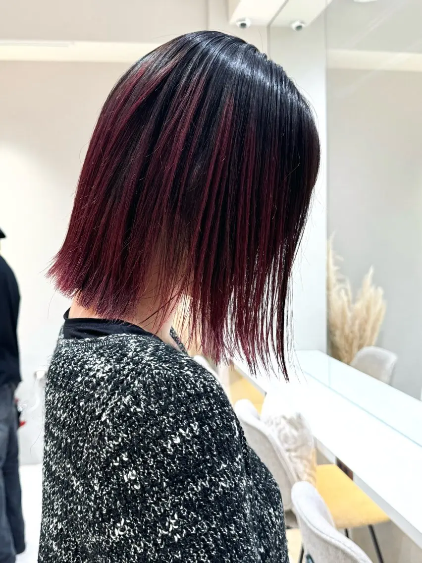 ミディアム ヘアカラー トリートメント 🩵縮毛矯正・ボブ 岩原朋也🩵のヘアスタイル