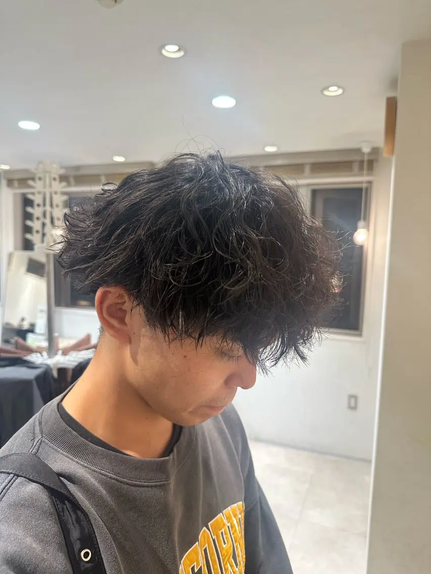 パーマ メンズ マッシュ メンズパーマ 刈り上げ 波巻きパーマ カット パーマ トリートメント 【パーマの達人】 💎メンズ特化🔥徹のヘアスタイル
