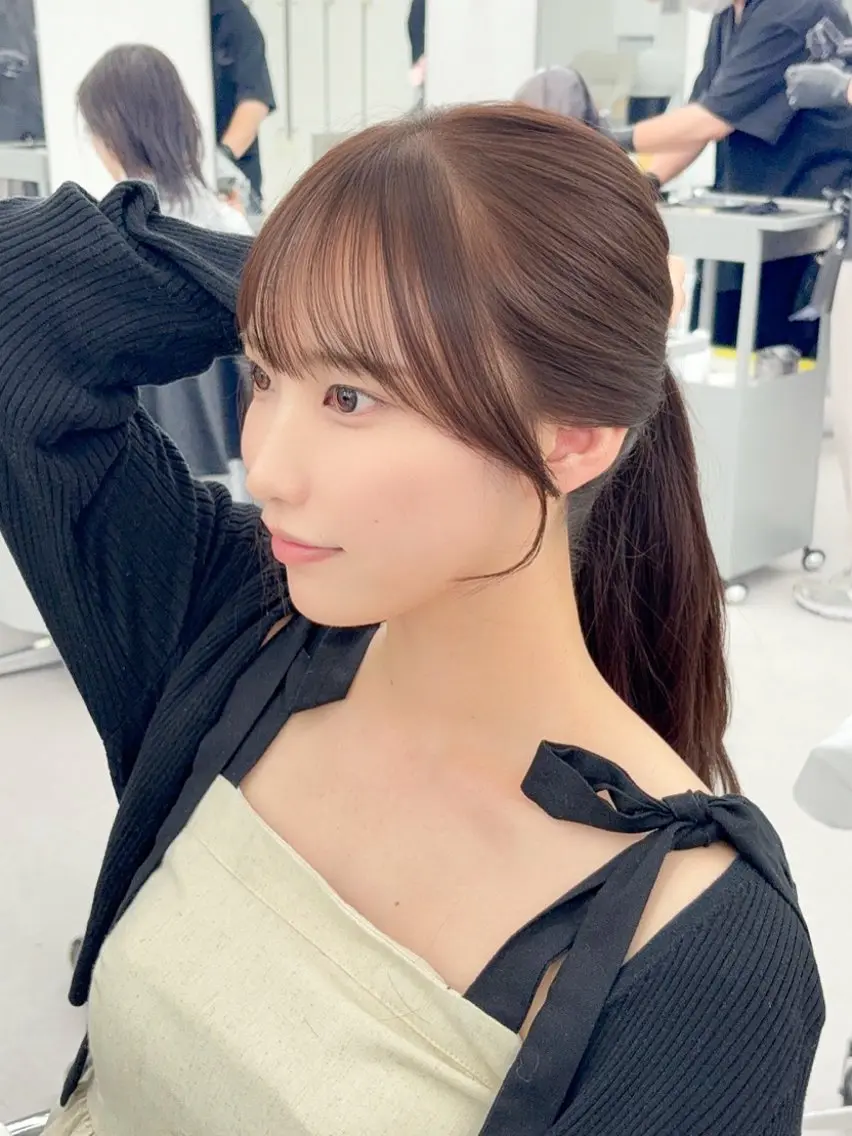 今だけお得‼️顔周りカット➕透明感カラー➕AYUNCHE 1stepトリートメント➕韓国風巻き 当日予約🙆♀の写真