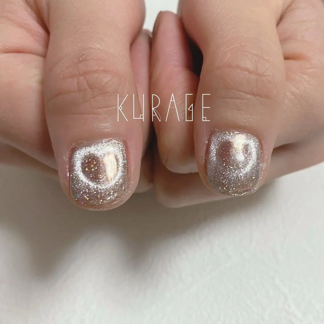 ネイル ハート マグネットネイル private salon 海月のネイルデザイン