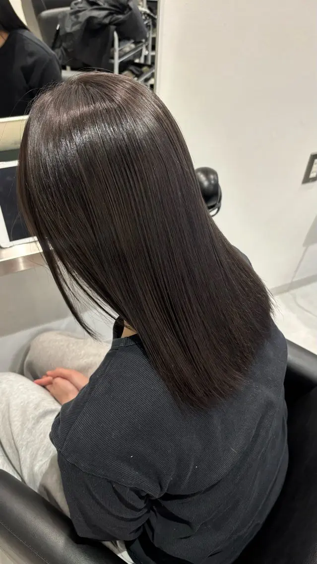 ミディアム カラー ベージュカラー ブリーチ ブラウンカラー ケアブリーチ カシス カット ヘアカラー トリートメント 🎀韓国ヘア× 透明感カラー🎀正源のヘアスタイル