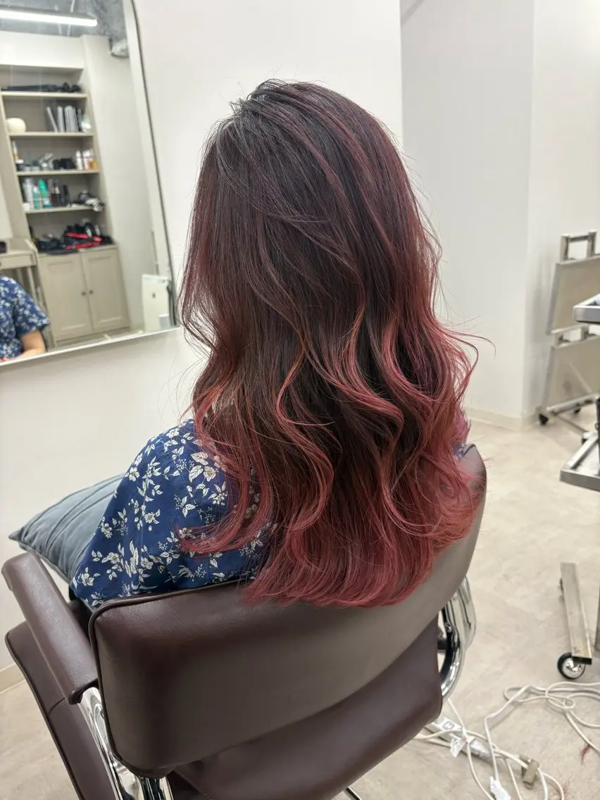 セミロング カラー カット ヘアカラー HIKARU副店長/ ✨️髪質改善のヘアスタイル