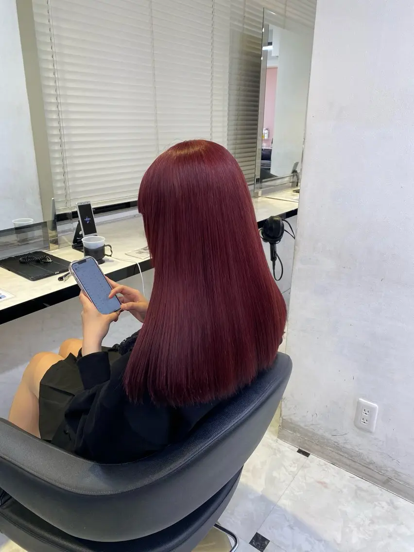 ロング ヘアカラー トリートメント ♥️韓国風透明感 暖色misa♥️のヘアスタイル