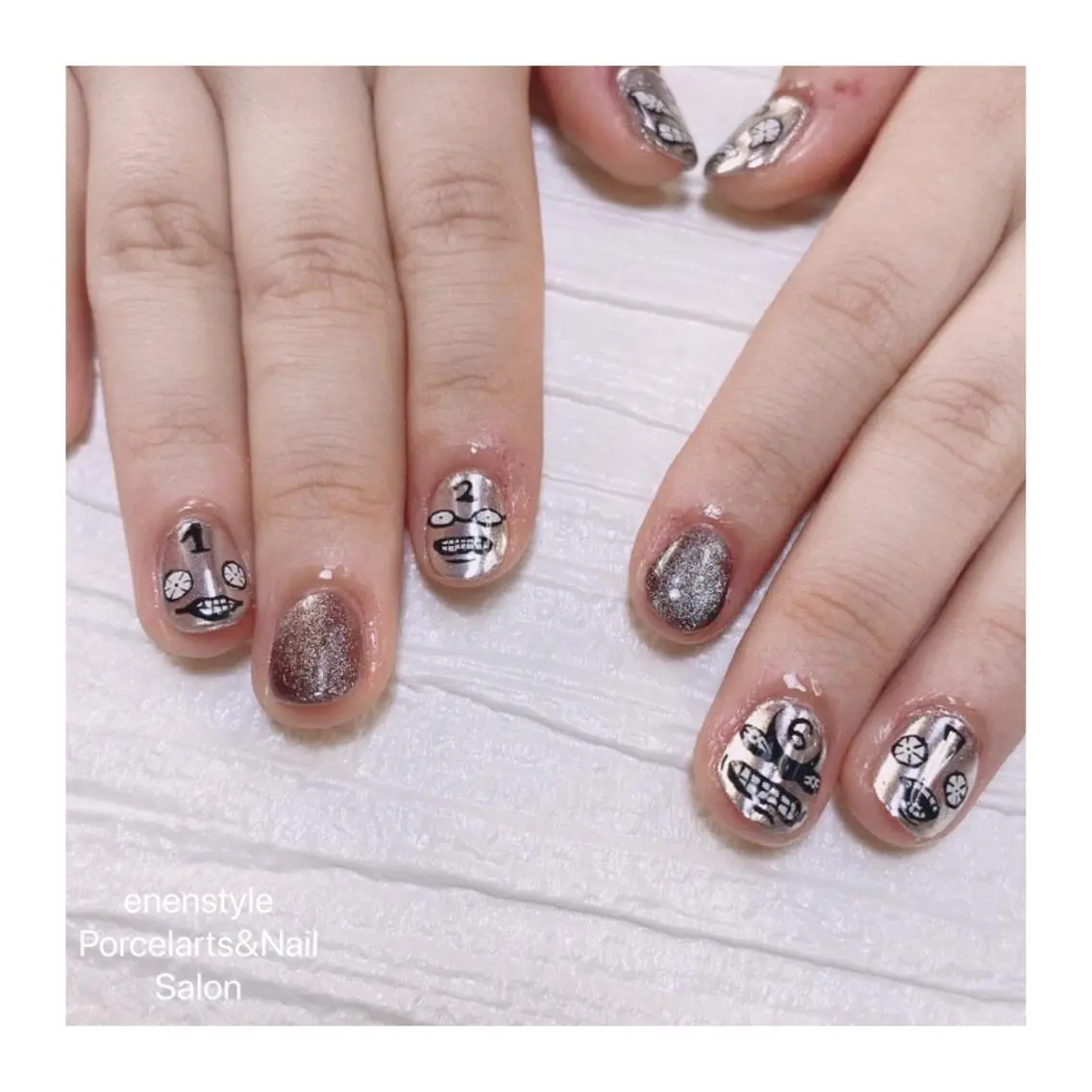 ショート ネイル ハンドネイル 🐾enen style 🐾のネイルデザイン