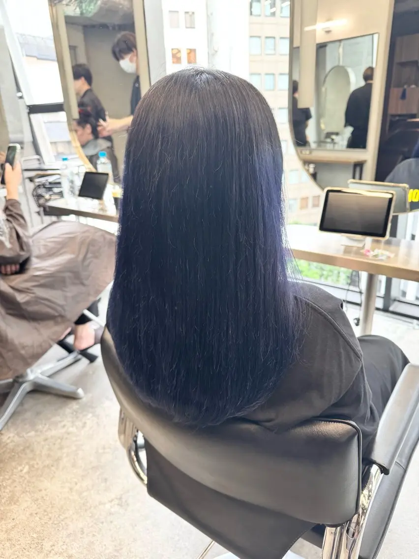 セミロング カラー 髪質改善&艶カラー Zina💋池袋のヘアスタイル
