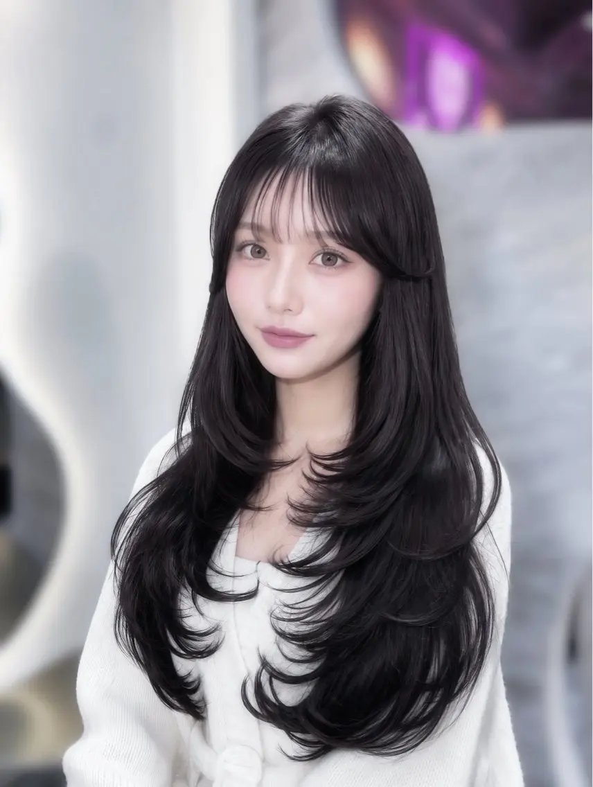 ロング カラー ヘアカラー トリートメント 💎あおい💎大宮 🦋ワンカラー🦋のヘアスタイル