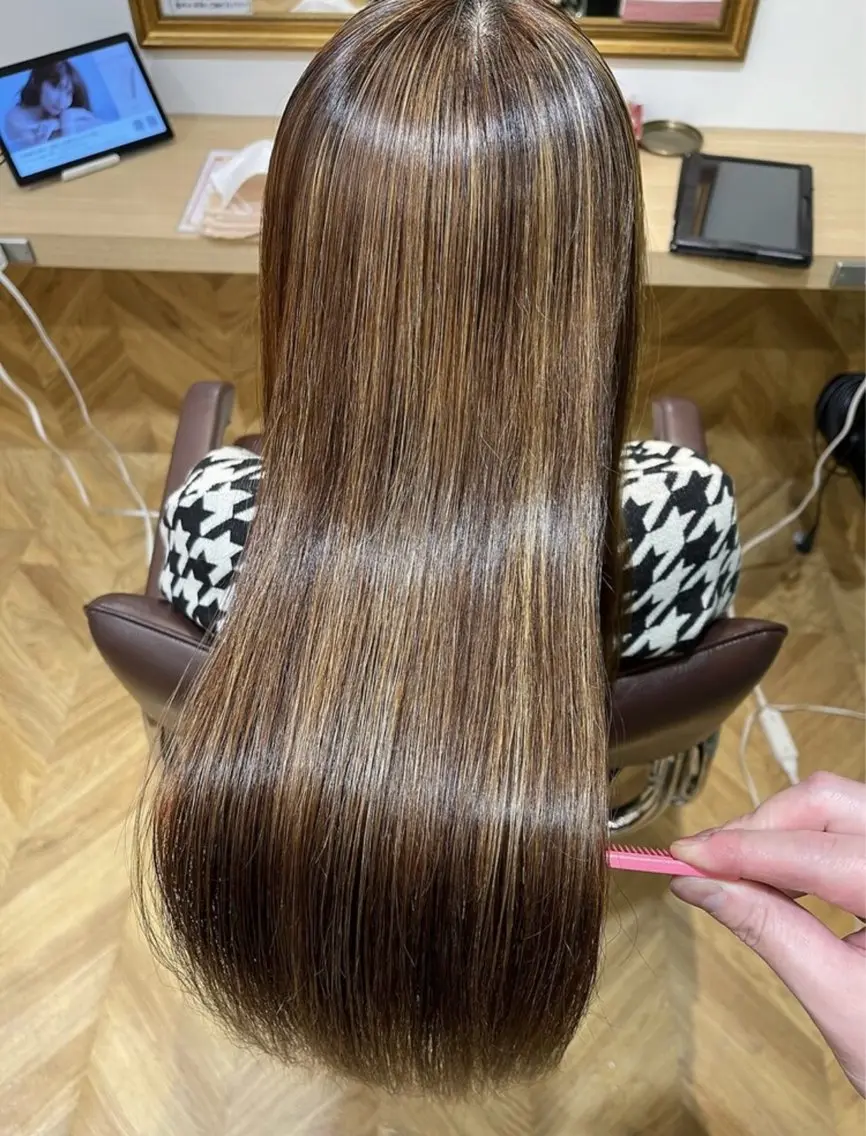 ロング 縮毛矯正 上板橋駅から徒歩2分 /モデル募集中！のヘアスタイル