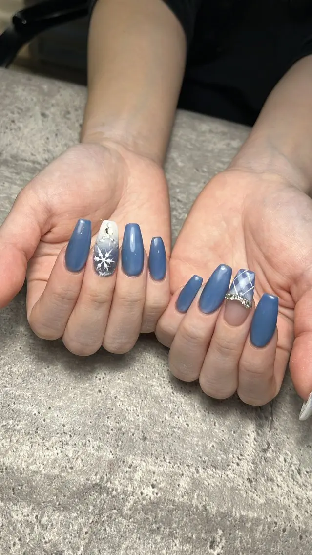 ネイル 持ち込み 冬ネイル ハンドネイル _______ SAKI NAIL.のネイルデザイン