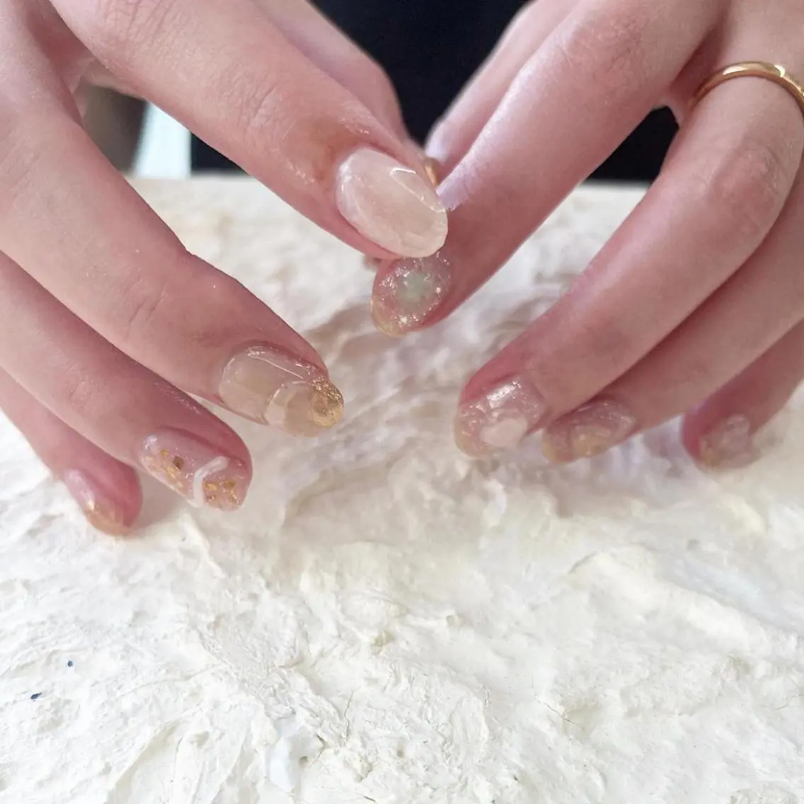 ネイル ぷっくりネイル nail* runa🌻のネイルデザイン