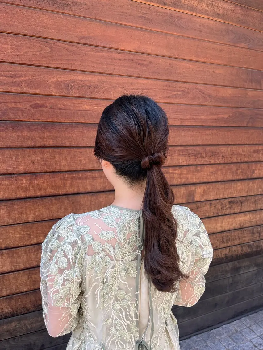 ヘアアレンジ 結婚式・ブライダル ヘアセット 誰もが憧れる艶髪✨ /アレンジヘア🎀のヘアスタイル