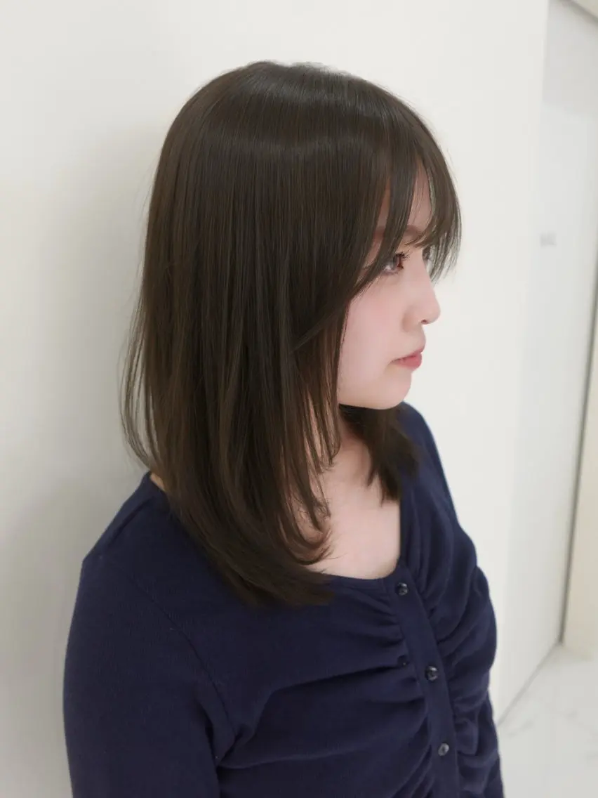 ミディアム レイヤーカット カット ヘアカラー トリートメント KANA/天王寺 🎀🫧のマツエク・マツパデザイン