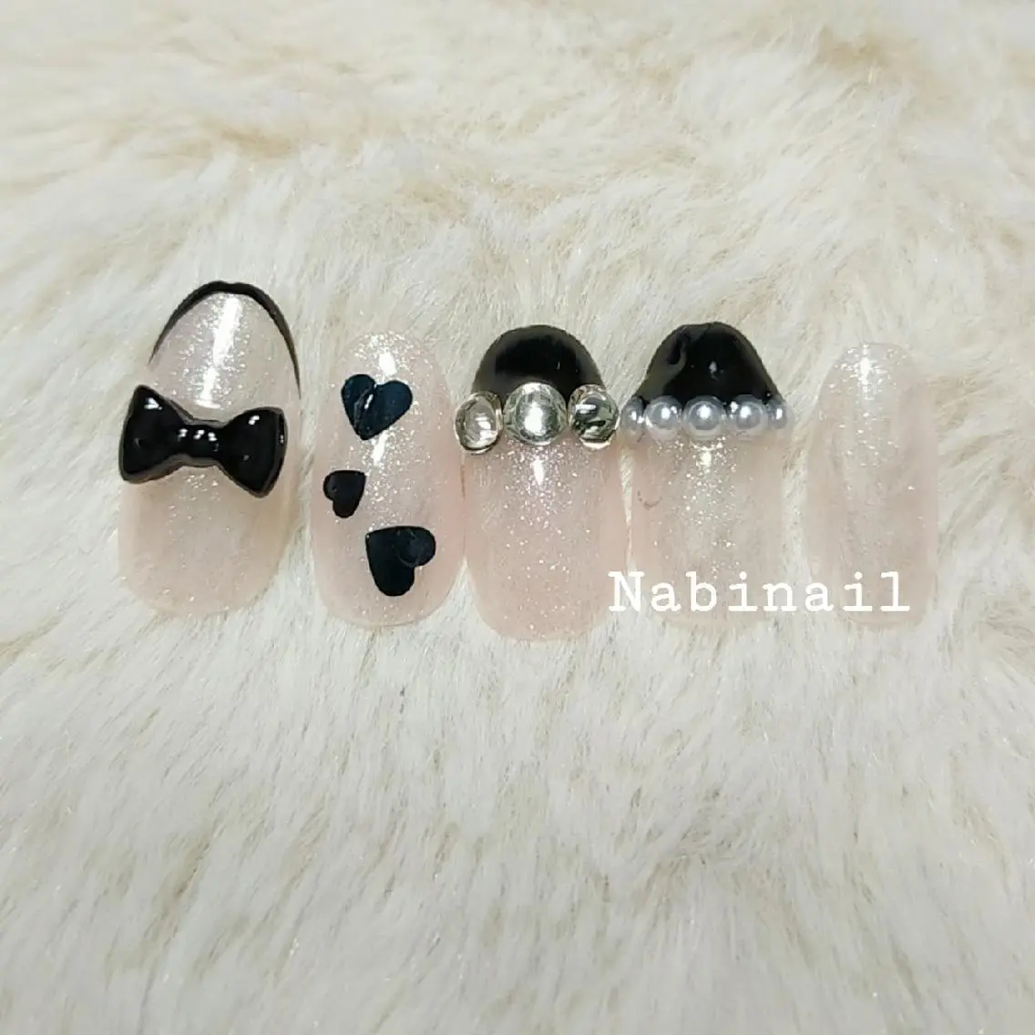 ネイル ピンク ワンホンネイル 西日暮里 Nabinailのネイルデザイン