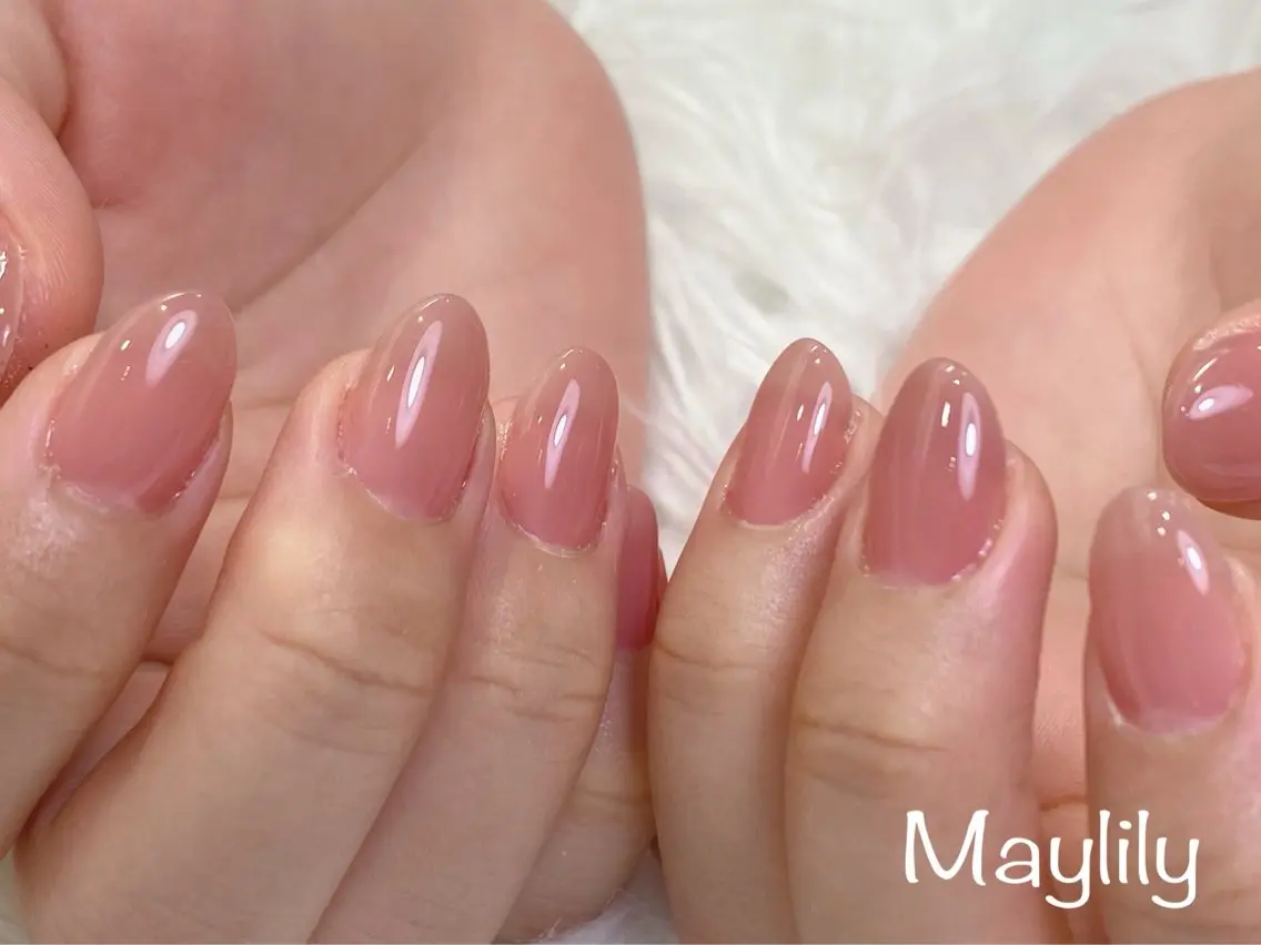 ネイル ワンカラーネイル ハンドネイル Nail salon Maylilyのネイルデザイン