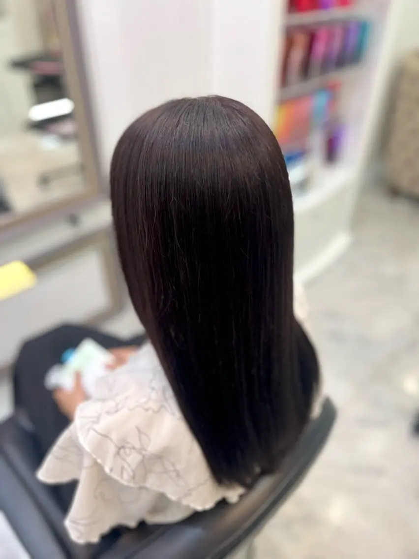 セミロング パープルカラー ナツキ/ 表参道のヘアスタイル