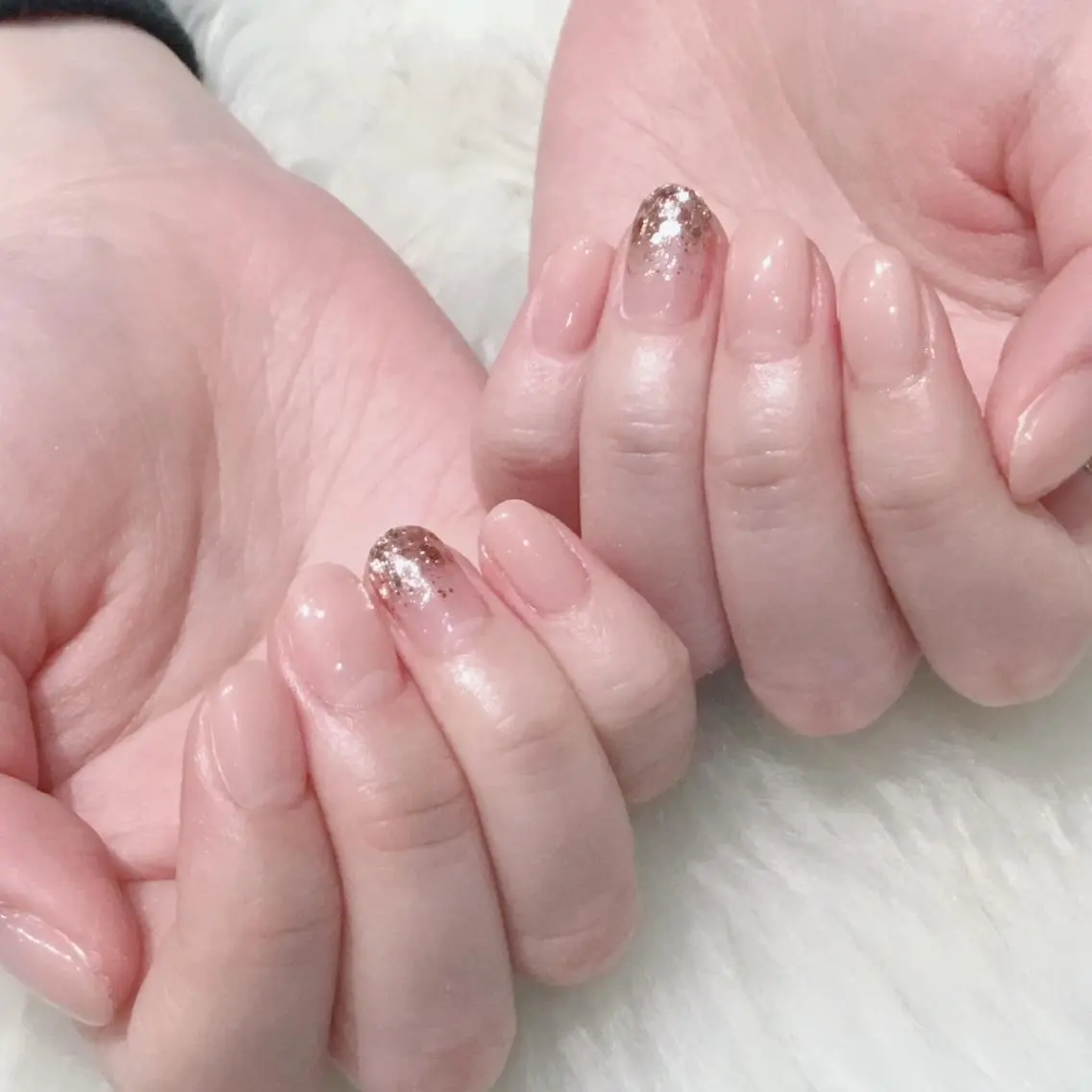 ネイル ラメ(グリッター) ラメグラデーション Kanai Harukaのネイルデザイン