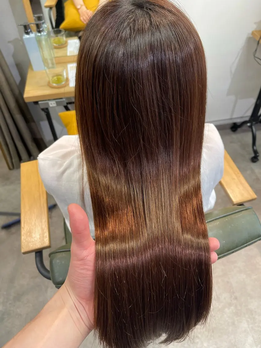カラー ブラウンカラー ショコラブラウン 透明感カラー ヘアカラー ♡iku♡カラー 髪質改善 アレンジのヘアスタイル