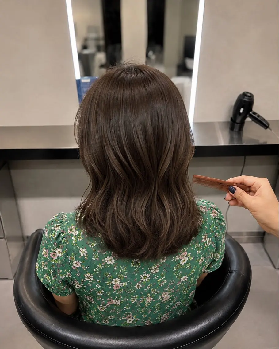 ミディアム カラー ブラウンカラー トリートメント 🌈ウルトワ水素 髪質改善naru🌈のヘアスタイル