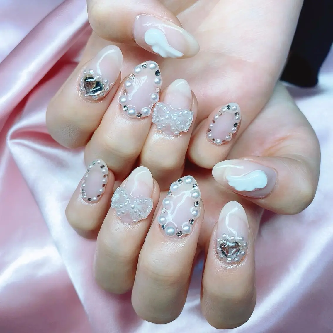ネイル 渋谷／チップ長さ出し 👑アプレgel-xのネイルデザイン