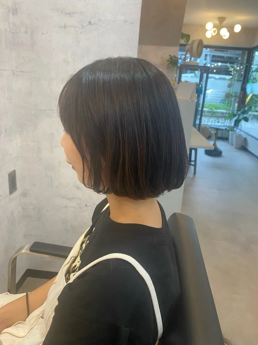 ミディアム ボブ ひばりヶ丘美容室 カット石井里佳のヘアスタイル