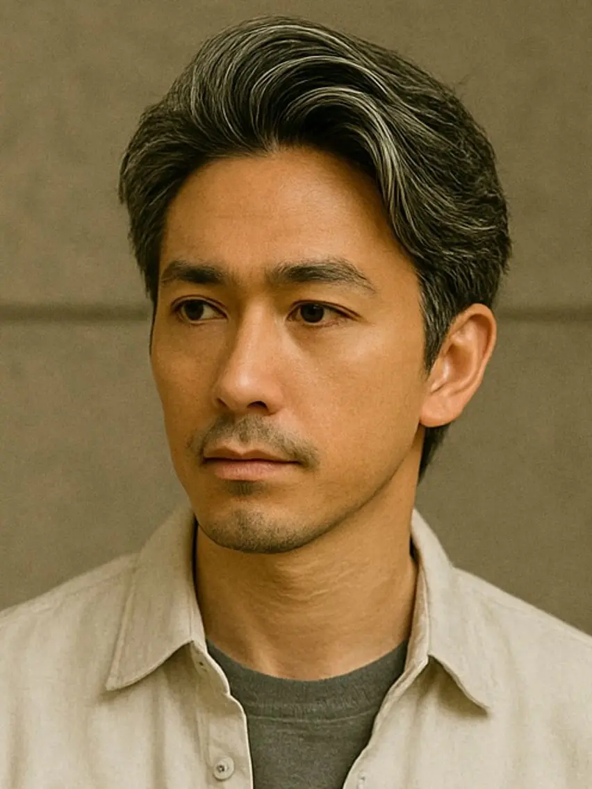 ショート カラー バレイヤージュ ハイライトカラー ハイライト レイヤーカット メンズ特化美容師 カラー専門ぺーターのヘアスタイル