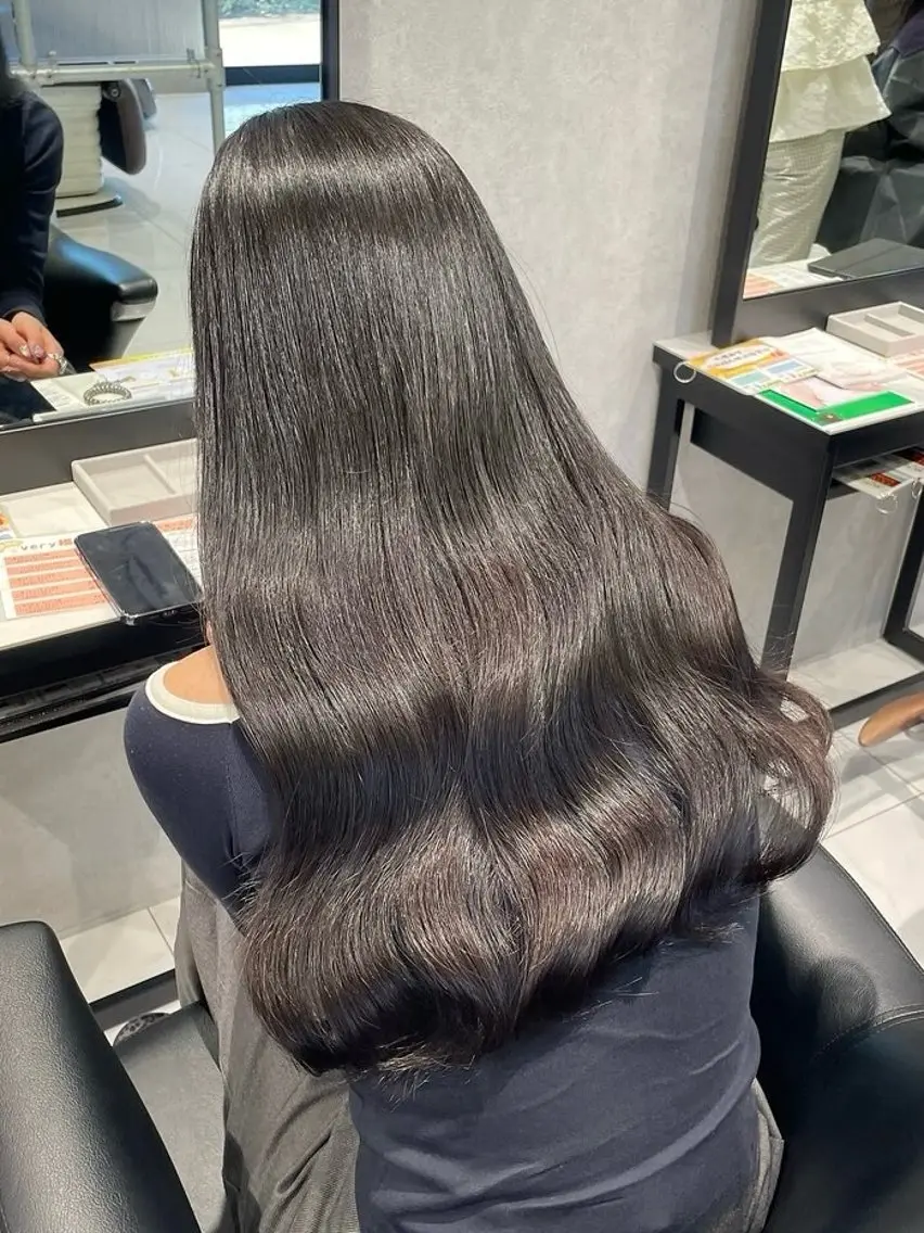 ロング カラー 髪質改善 トリートメント ヘアカラー トリートメント 透明感カラー/レイヤ ー/樹奈🍀🫧のヘアスタイル