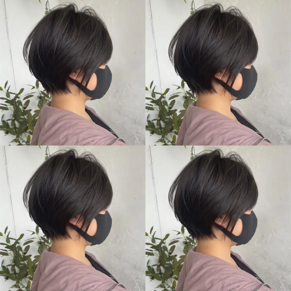 ショート カラー ショートボブ ハンサムショート 丸みショート デザインカラー ハイライトカラー カット ヘアカラー トリートメント 京都大人女性ショート 徒歩1分/秋山のヘアスタイル