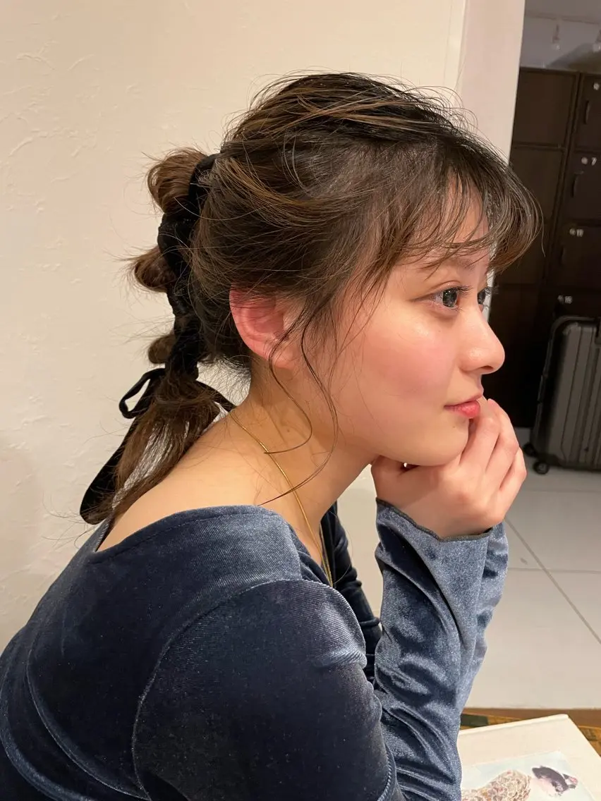 ロング ヘアアレンジ 久我 彩音のヘアスタイル